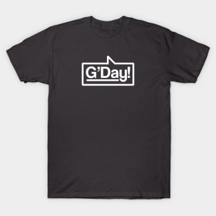 G'Day - Talking Shirt (White on Black) T-Shirt